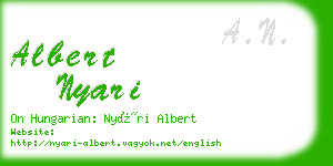 albert nyari business card